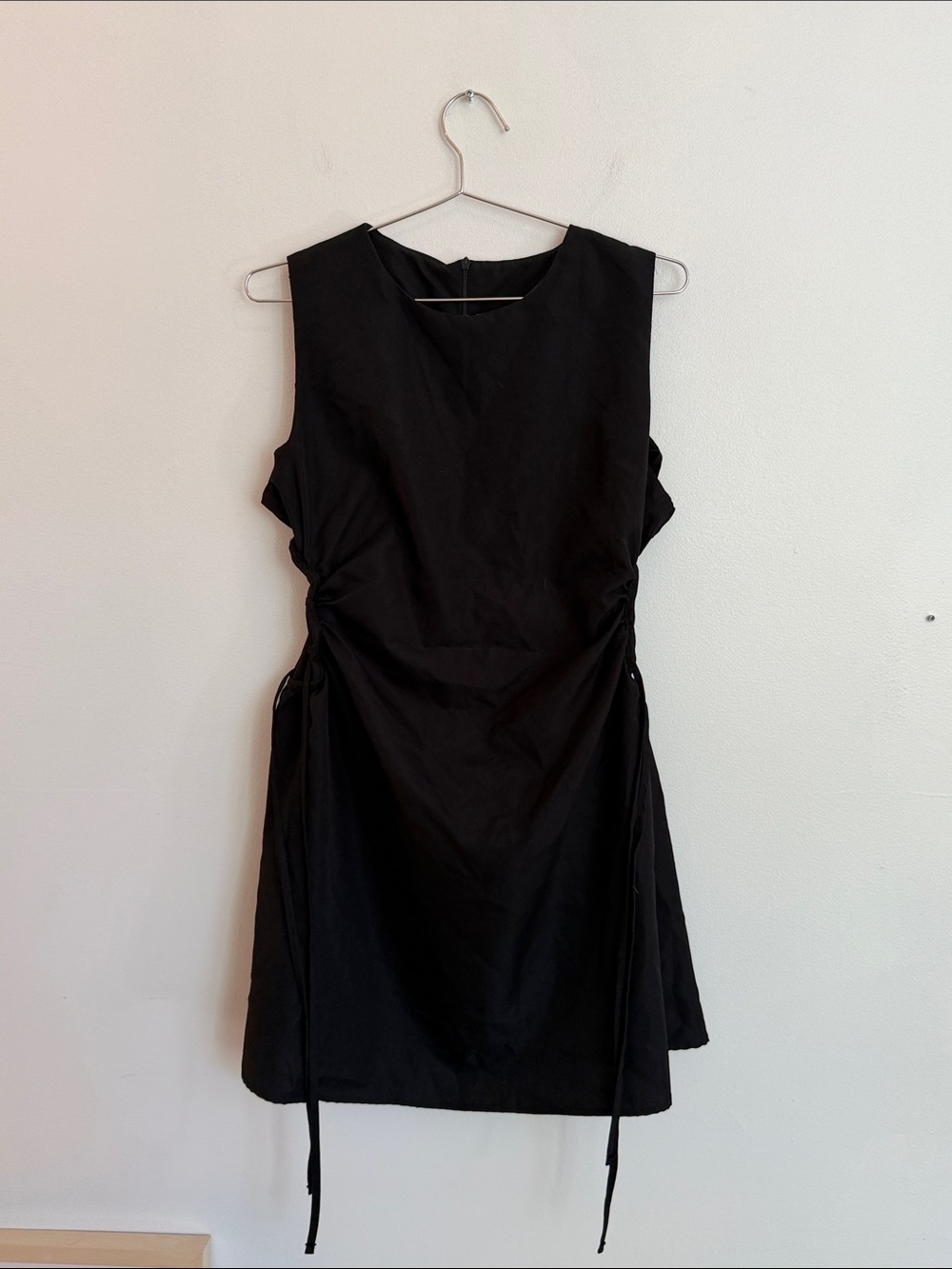 *FINAL PRICE* Women's Black Sleeveless Side-Tie Dress